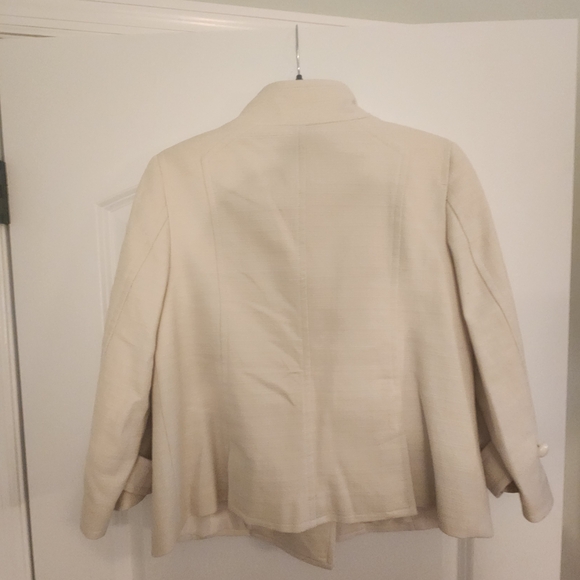 Talbots Cream Woven Tweed Jacket, 10P - Picture 4 of 7